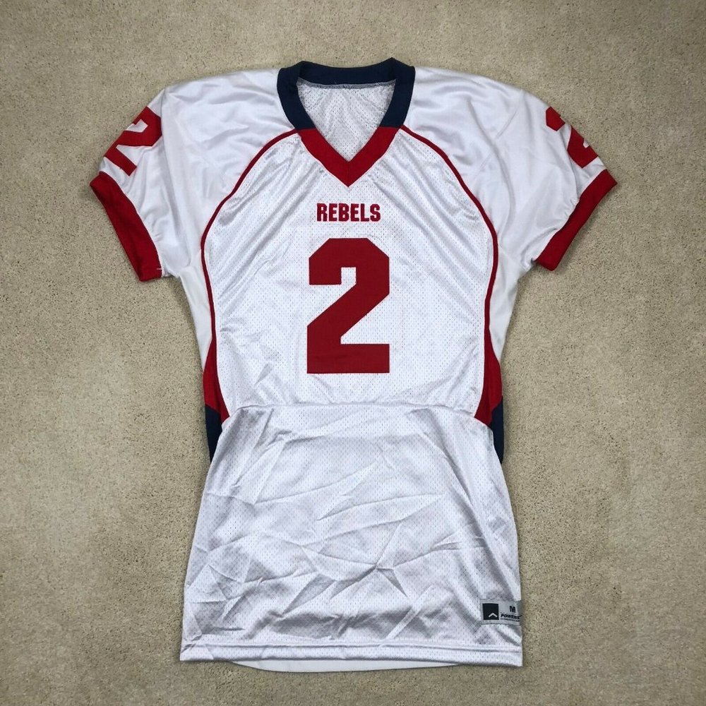 Vintage Ole Miss Rebels Game Cut Football Jersey